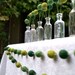 Green Garland Country Wedding Baby Shower Decorating party needle felt fun entertaining banner flag Craspedia Cake Table St Patrick Day