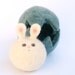 Soft Plush Easter Bunny Toy in his blue Easter Egg, needle felted Toy, Waldorf Toy, Cute Bunny