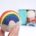 Learn How To Needle Felt a Rainbow Ball, Felting Kit, Detailed Tutorial on How to Make this Ball, Beginner Felted handmade Christmas Gift