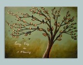 art original painting texture thick paint metallic gold abstract palette knife text tree painting textured modern landscape painting 18 x 24