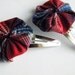 Plaid pinwheel duet hair clips ( Barrettes )