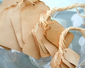 Tea Stained Tags - 100pc. Set - Shabby Chic Event Decor - Weddings and Party - Small Lot