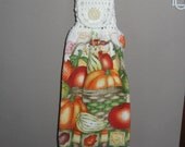 Harvest Basket Crocheted Top Towel-KOW80