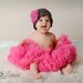 Crochet Baby Hat, Chocolate Brown and Hot Pink Girls Crochet Beanie Hat for infants, newborn, toddlers-MADE TO ORDER