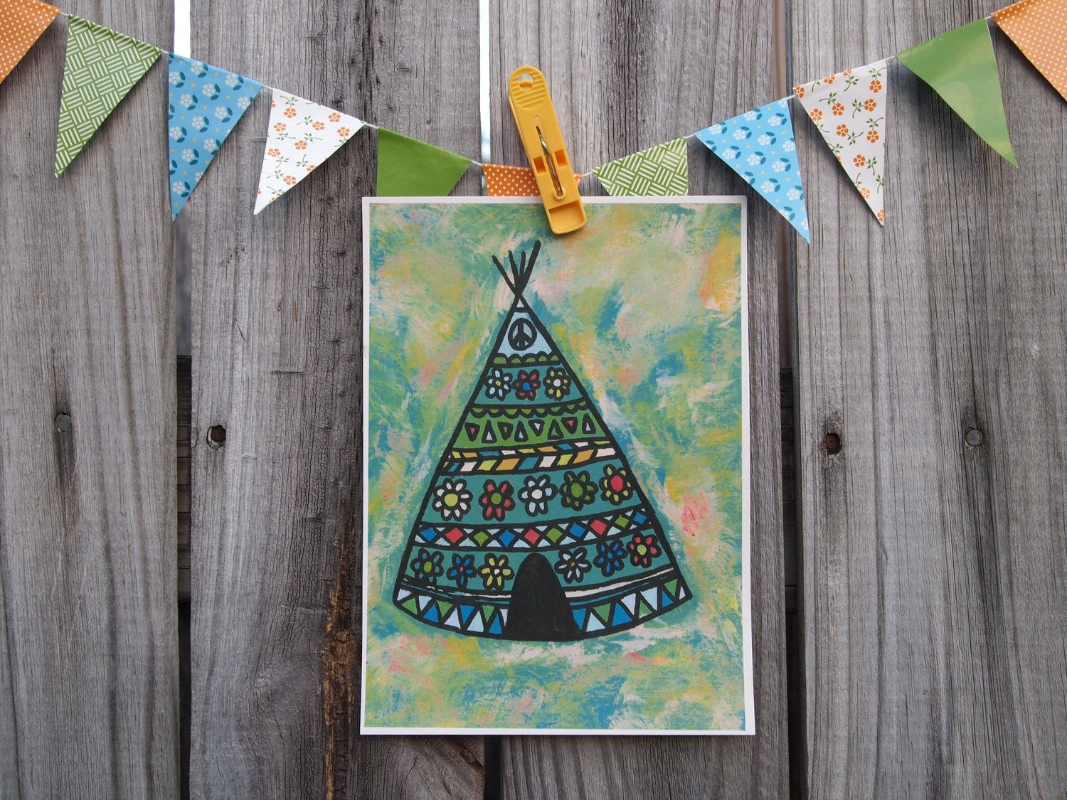Build me a TeePee filled of magic, 5 x 7 print