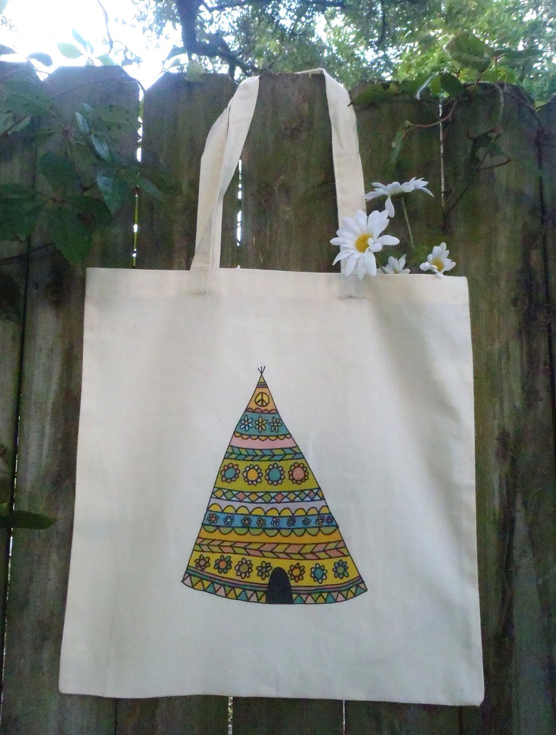 Peace TeePee Adventure Tote Bag
