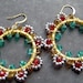 Statement Earrings, Beadwork, Dangle, Drop, Hoop Earrings, Festive, Holiday, Cocktail, Weddings, Bridal Accessories