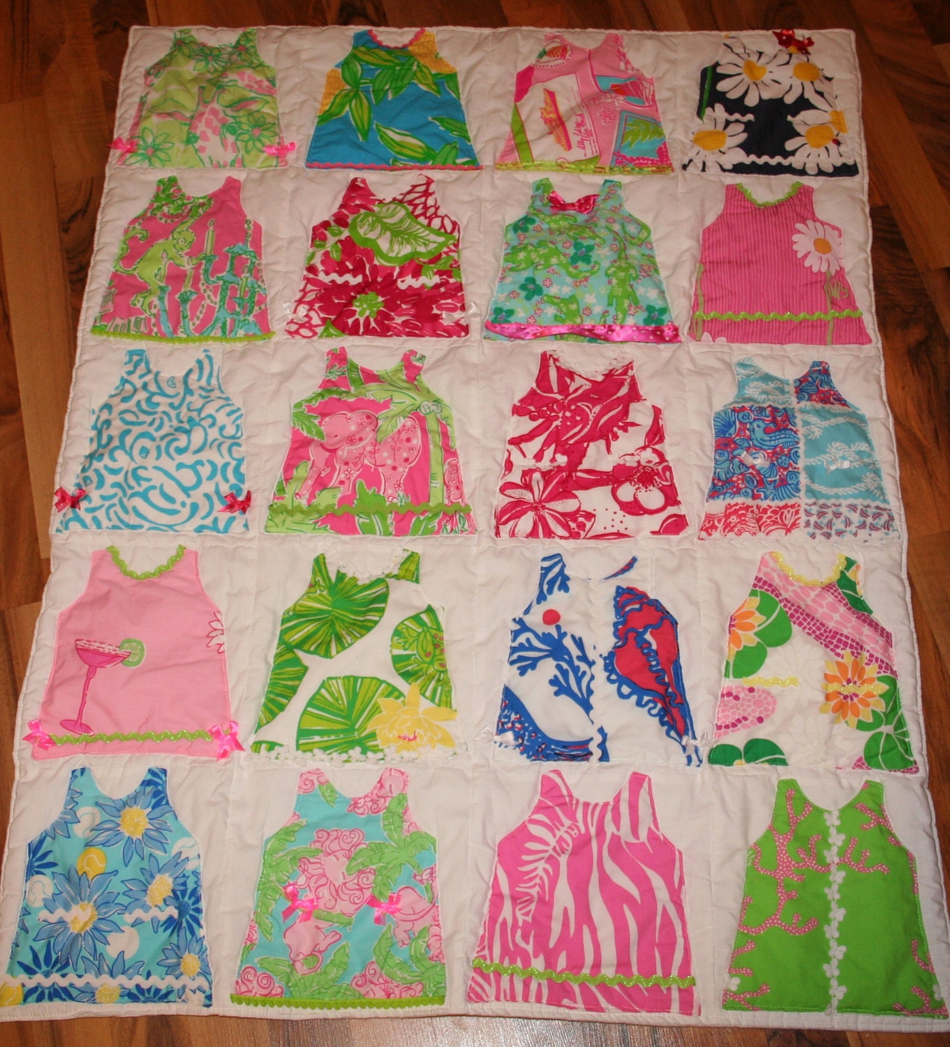 Shift Dress Baby Blanket made with Lilly Pulitzer Fabric
