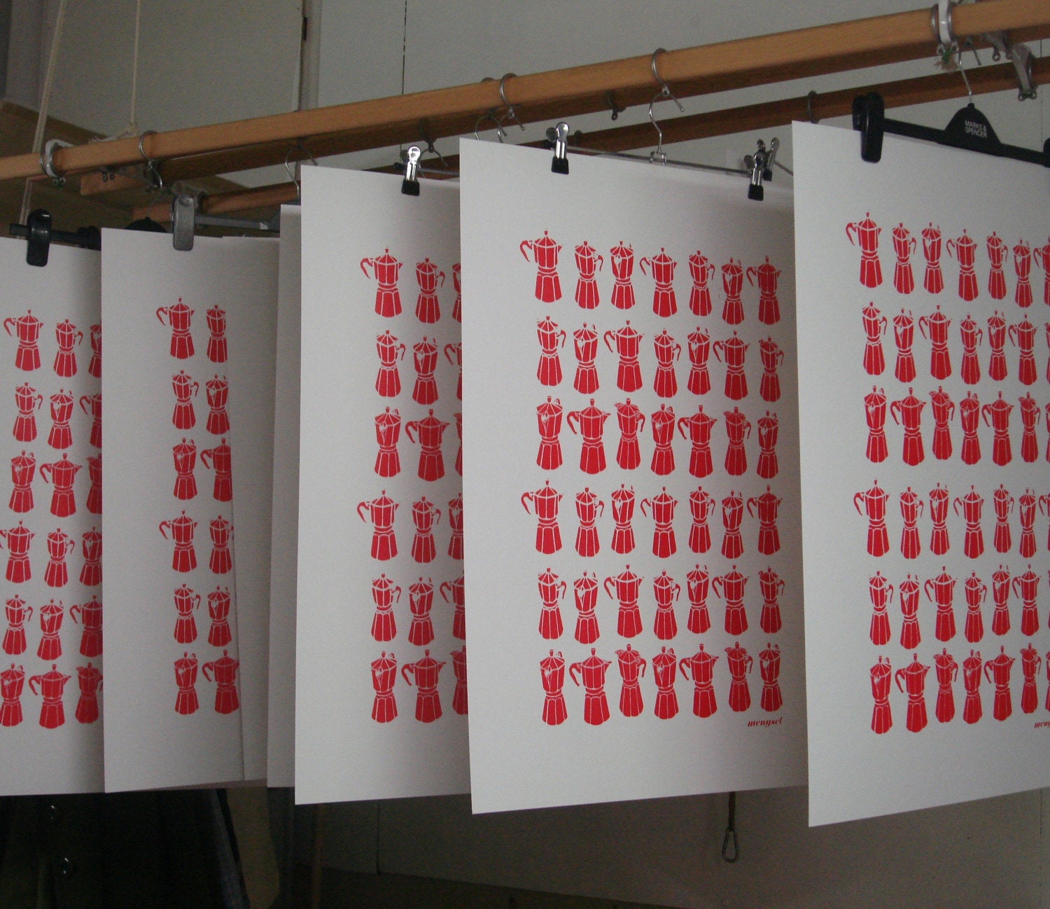 Moka Express ORIGINAL SCREEN PRINT - bright red