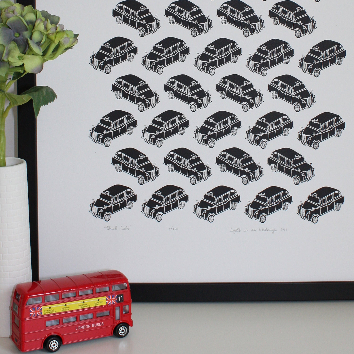 Black Cabs silkscreen print