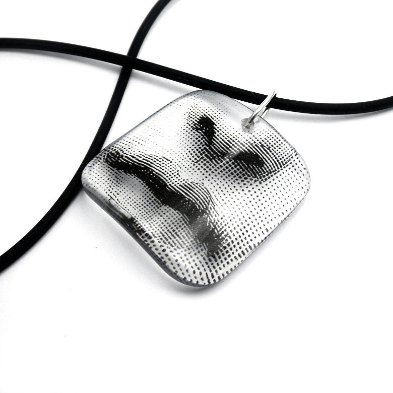 Fornasetti Pendant, Resin Jewelery
