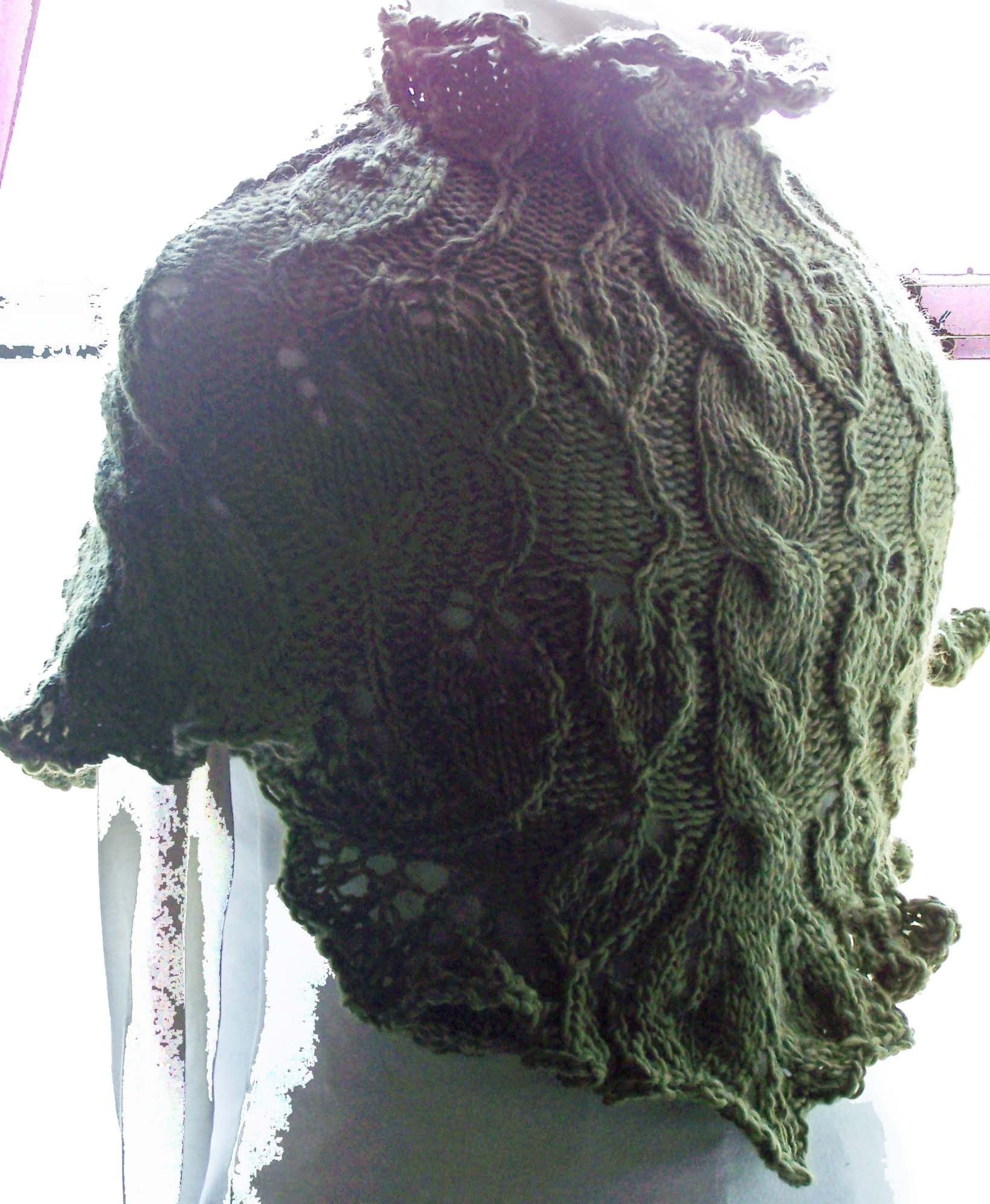 Fallyn PDF Hand Knitting Pattern a super shawl or shrug with a vintage twist Easy knit