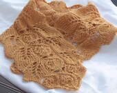 Rosebud Knit Neckwarmer PDF Pattern - Charming Lace and Leaves
