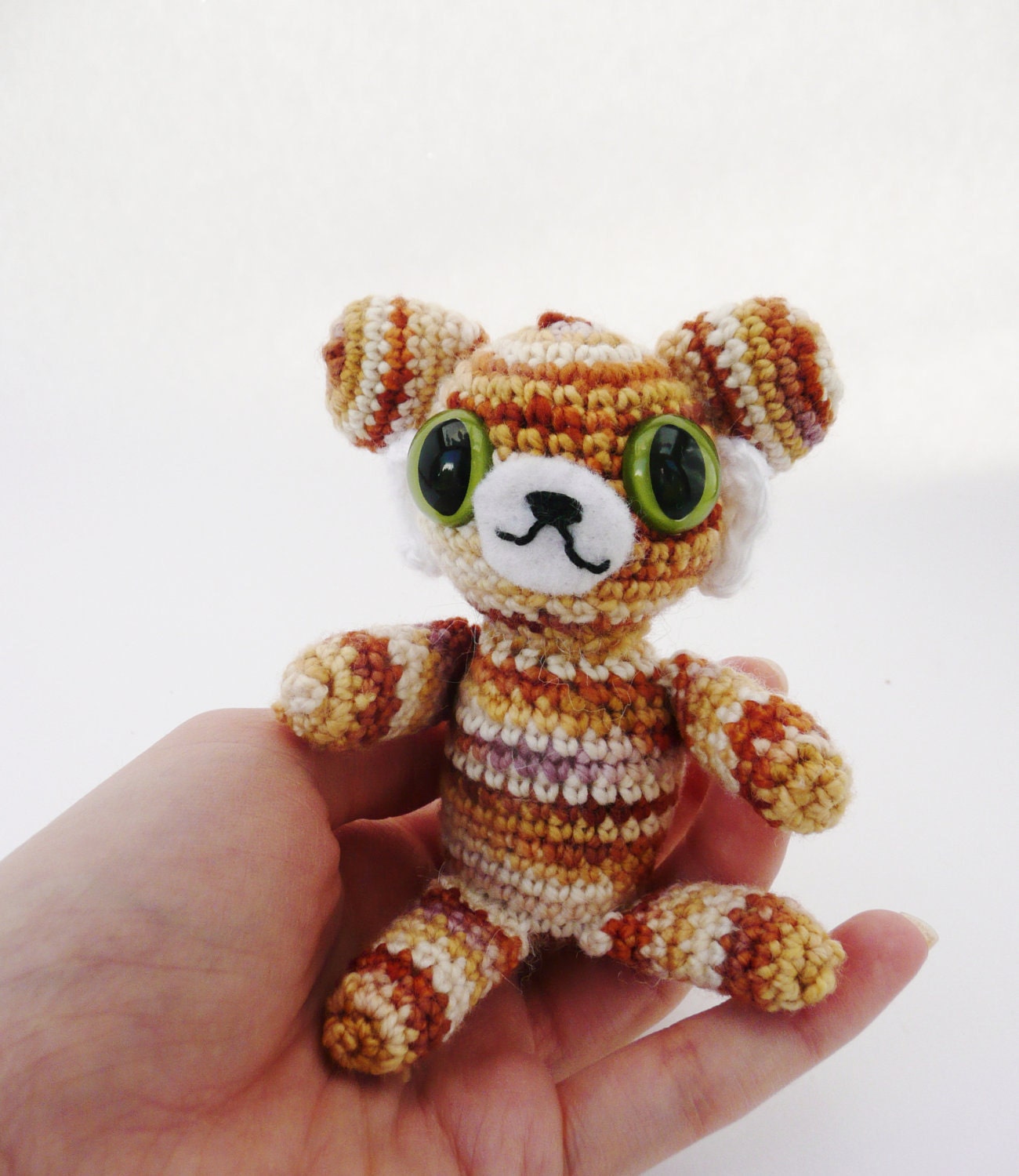 striped  amber tiger amigurumi