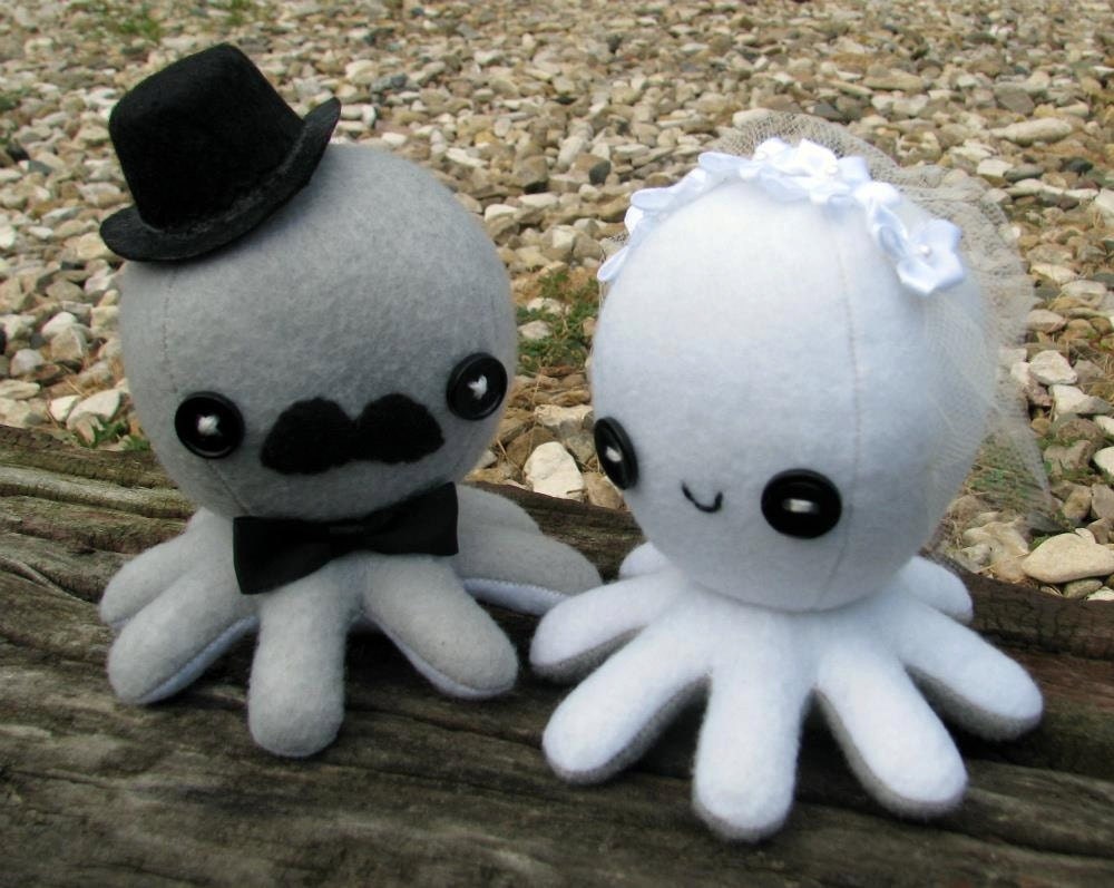 SALE Octopus wedding cake toppers - custom