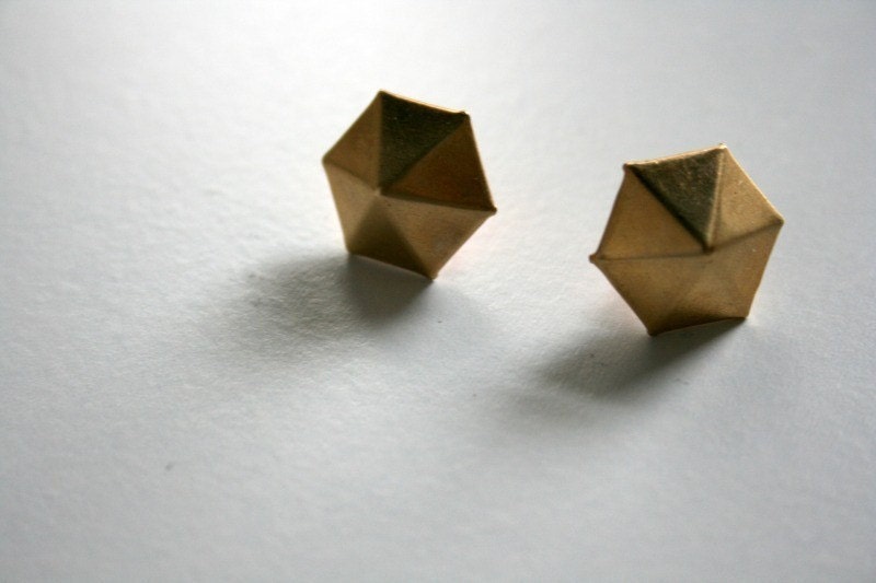 Brass Stud Earrings