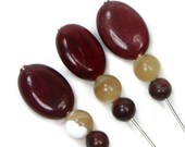 Needlepoint Counting Pins, Marking Pins, Red, Brown, DIY Crafts, TJBdesigns, Direct Checkout