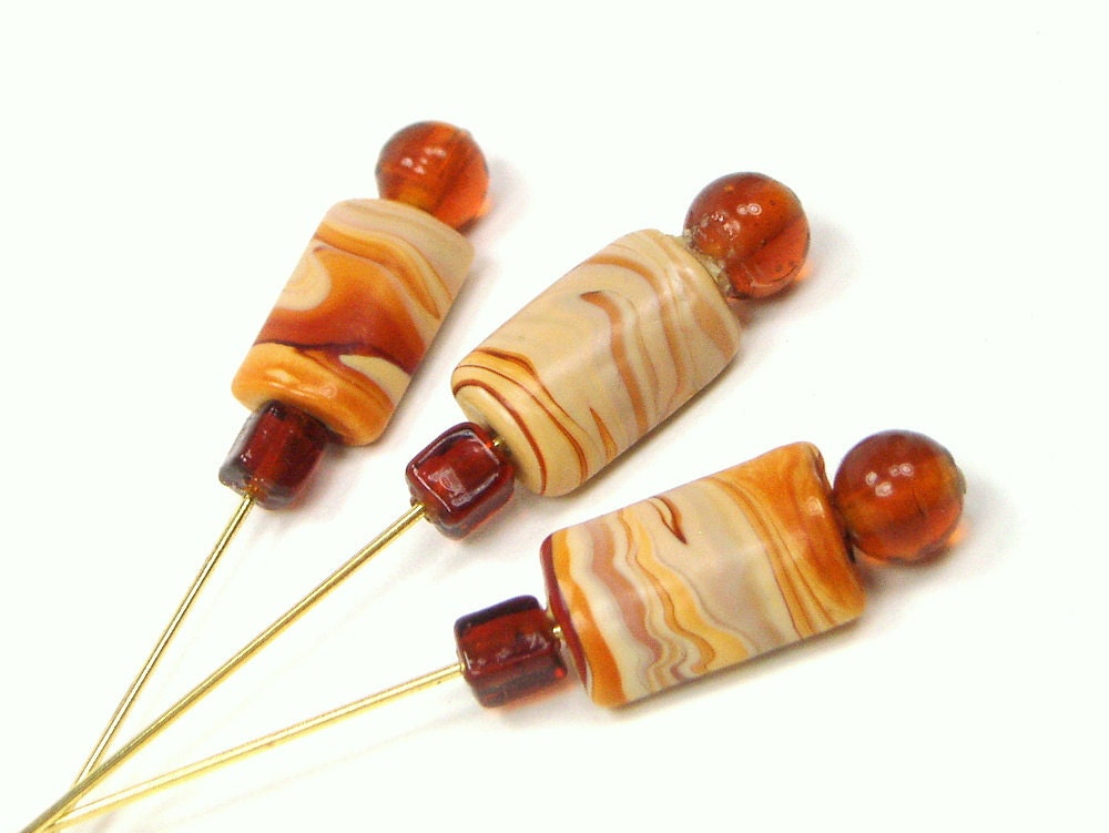 Marking Pins, Counting Pins, Needlepoint Tool, DIY Crafts, Butterschotch, Caramel, Brown, Direct Checkout, TJBdesigns