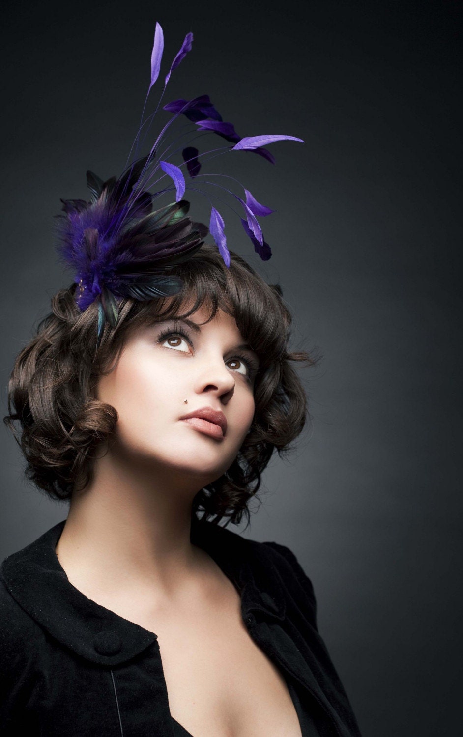 Augusta Versatile Fascinator Doubles as a Brooch Hand Made by Love Charlie Features Stunning Antique brass Detail and Gorgeous Feathers