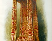 1905 Large Antique Chromolithograph of English Furniture. Your Dream Bed.