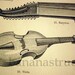 1895 Antique German Engraving of Musical Instruments No. 2