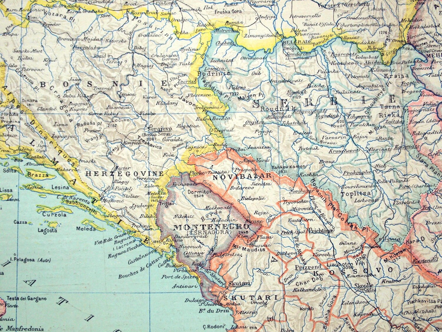 Balkans Physical Map