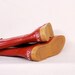 Rain Boots 7 M  - vintage riding boots, shearling wool lined, womens boots, bright red, perfect for spring - FREE Worldwide Shipping