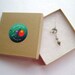 Teacher charm necklace, teacher ID lanyard, silver pewter apple and book, reading, literacy tutor, literature, librarian, back to school