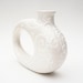 Unique White on White Textured Swirl Vase