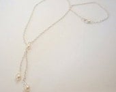 Y Drop Pearl Bridal Necklace