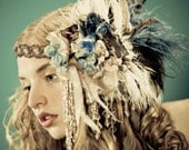 Kat Swank Custom Headdress Headband- Heirloom quality, wearable textile art- Your colors. LIAISON