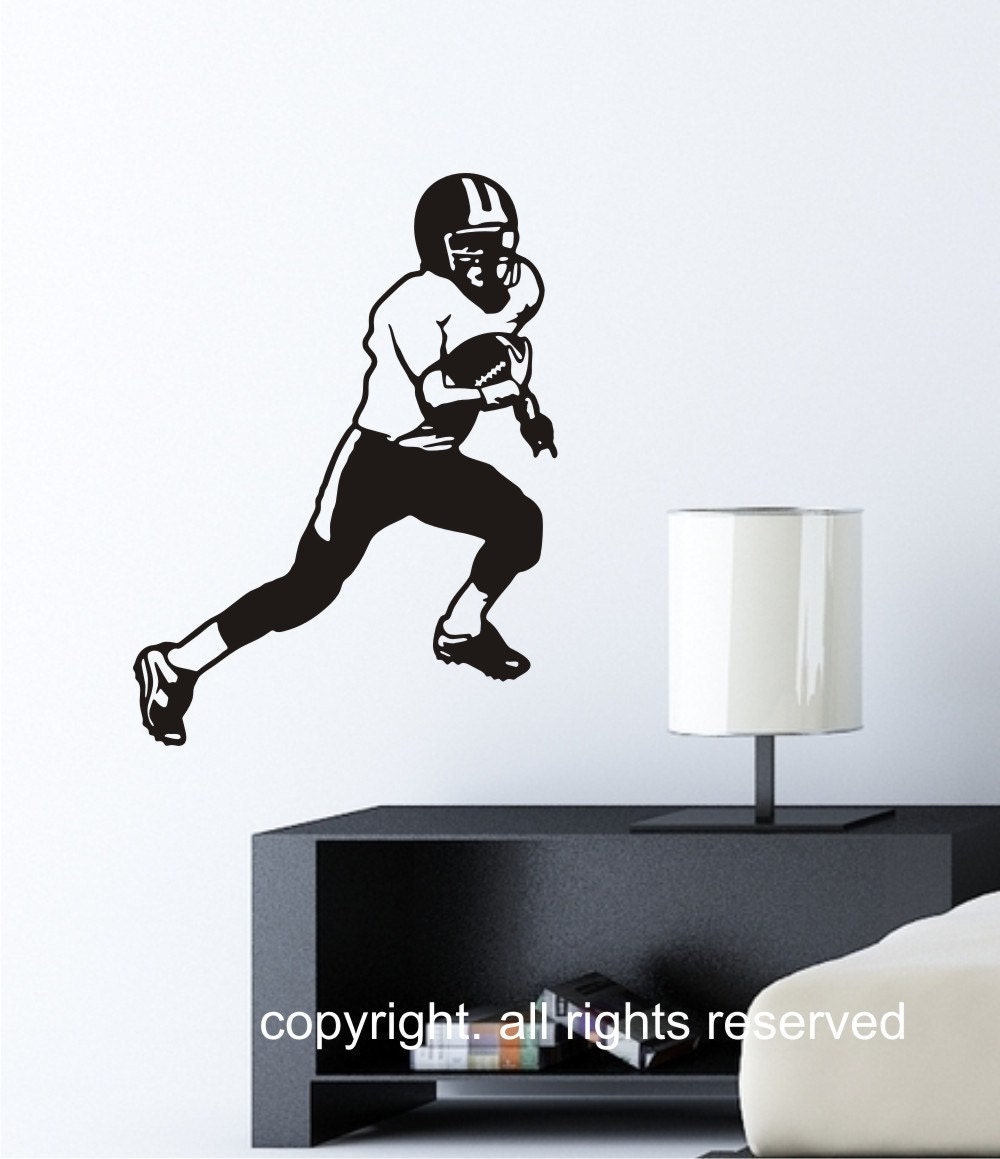 RUN Football Player vinyl art graphic