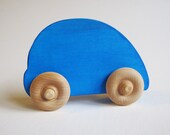 Wooden Blue Beetle Style Car- Waldorf Toy- Eco Friendly
