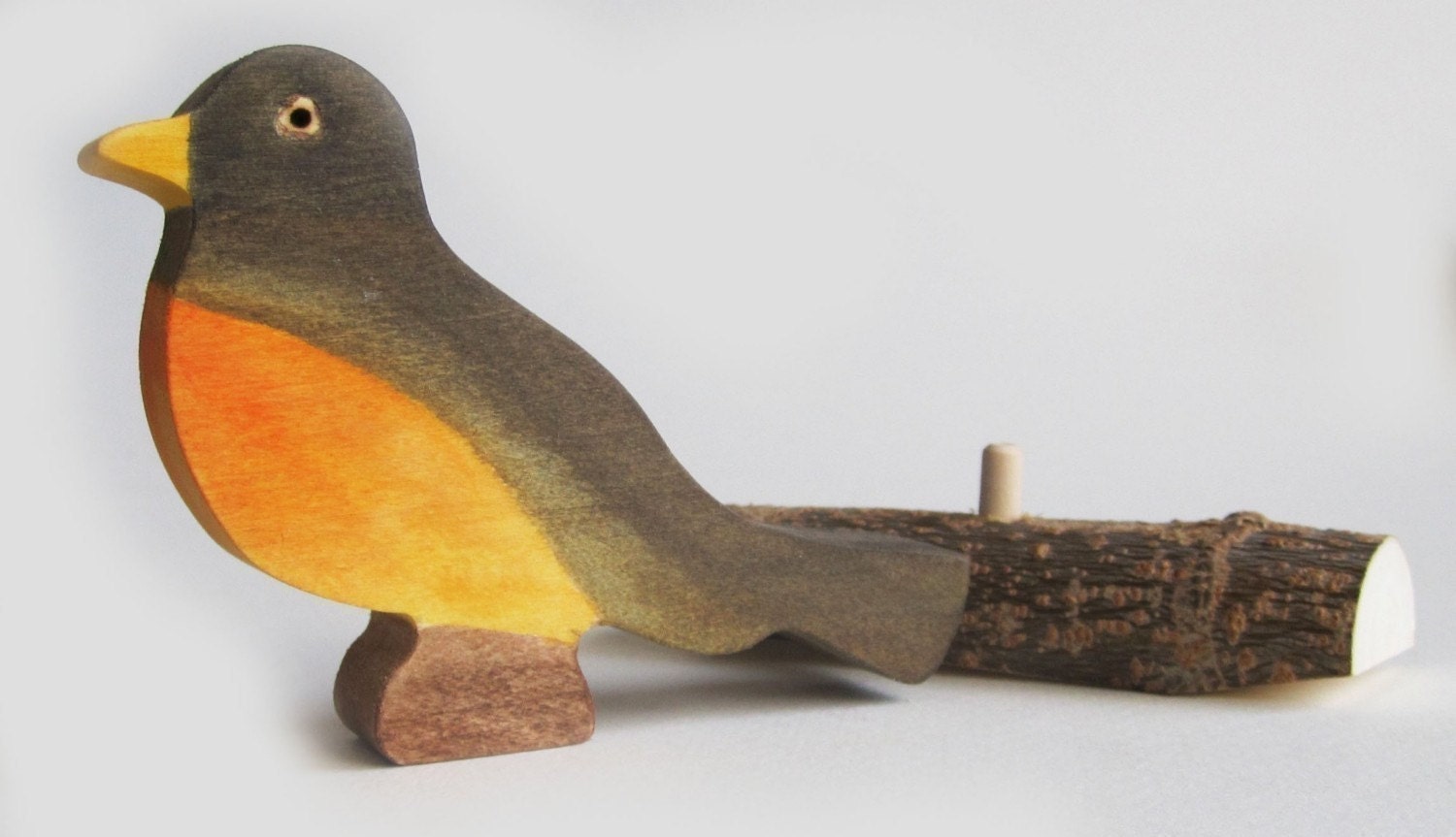 Wooden Robin Toy- Waldorf Nature Table- Spring