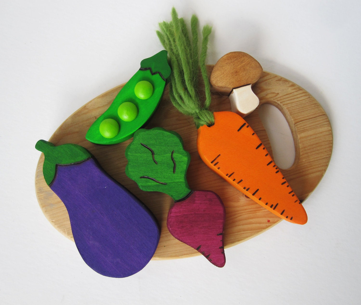 Wooden Vegtable Play food- Waldorf Eco Children Friendly