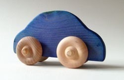 Wooden Toy Set- Helicopter Car Airplane- Natural Waldof Push Toy