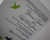 Letterpress Wedding Invitations, 50 Sets on Premium Cotton Cardstock  //The Vivienne Suite//