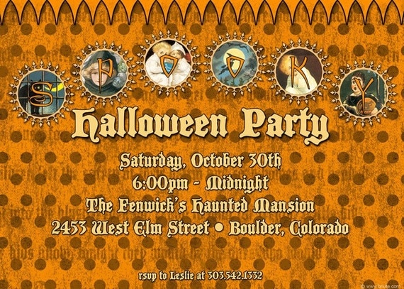Spooky Vintage Style Halloween Party Invitation