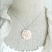 Shabby chic pink mum necklace.