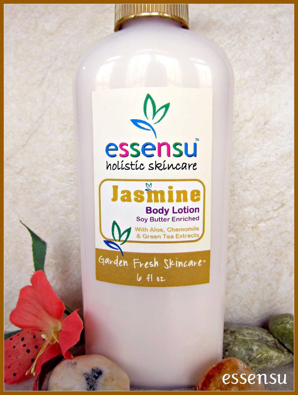 Jasmine Luxury Botanical Body Lotion - 6 oz Vegan No Parabens or Phthalates