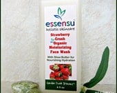 Strawberry Crush Organic Moisturizing Face Wash - 6 oz Sensitive Skin No Sulfates or Parabens Vegan