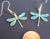 DRAGONFLY EARRINGS with or without green patina