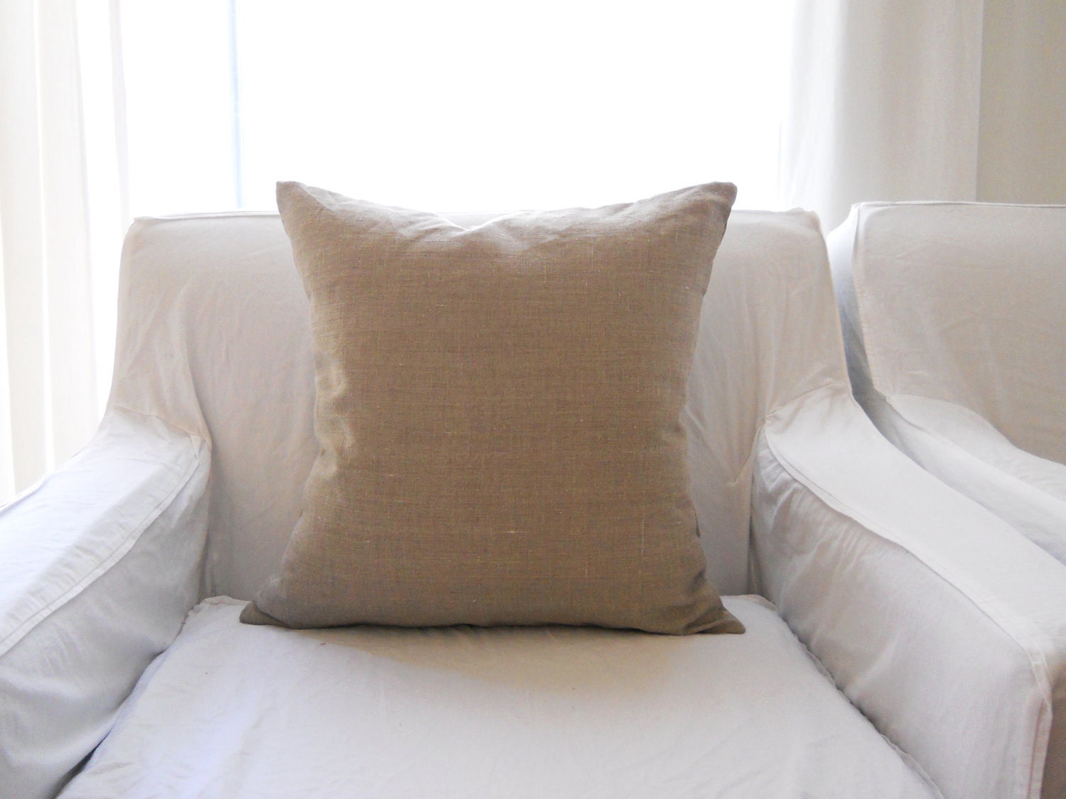 PILLOW COVER 18x18 Natural linen