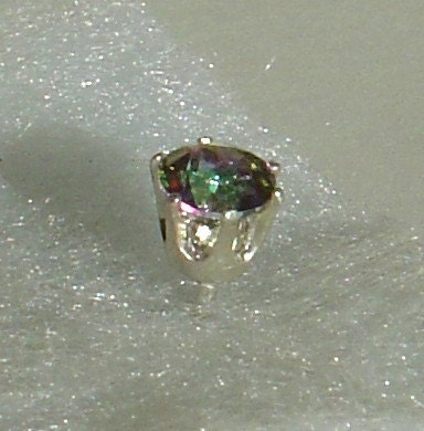 Fire Mystic Topaz Tie Tack Sterling Silver Father's Day Gift for Dad