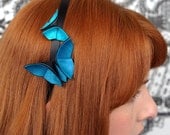 CUSTOM Butterfly Headband Silk Origami Butterfly Custom Made Gift Choose From 100 Colors of Silk  SMALL and MEDIUM size butterflies