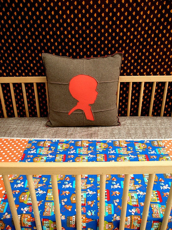 Bumper Free Crib Bedding , Bumperless , Fitted Crib Sheet Patchwork Buta Shop