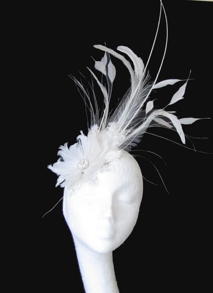 Cream Fascinator Hat for Kentucky Derby, Ascot and Weddings