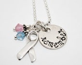 Pregnancy and Infant Loss Ribbon and Charm Pendant
