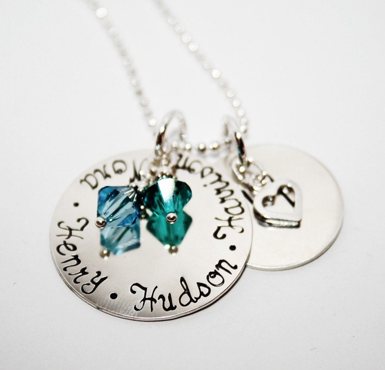 Handstamped Family Necklace