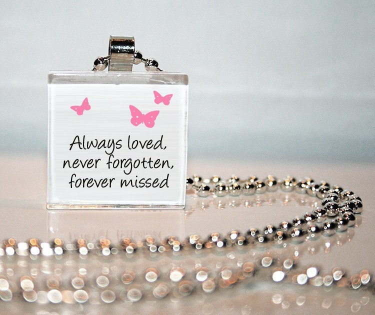 Always Loved - Square Glass Pendant